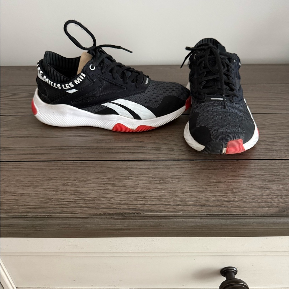 Reebok Black and Red Women's Sneakers